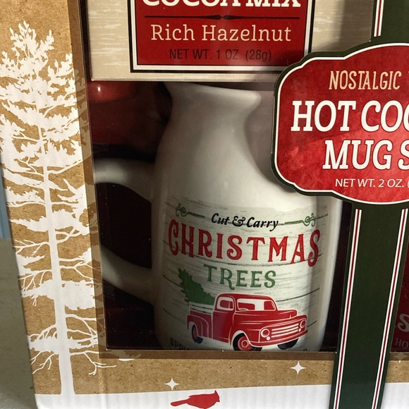 BNIB- Nostalgic Christmas Trees & Reindeer Rides Milk Jug Mugs & Hot Cocoa Set - Picture 3 of 15